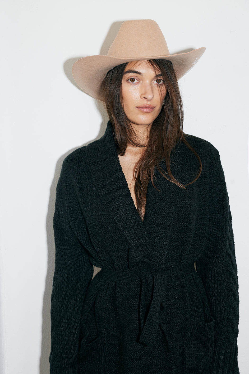 MIDI RODEO ROBE IN BLACK