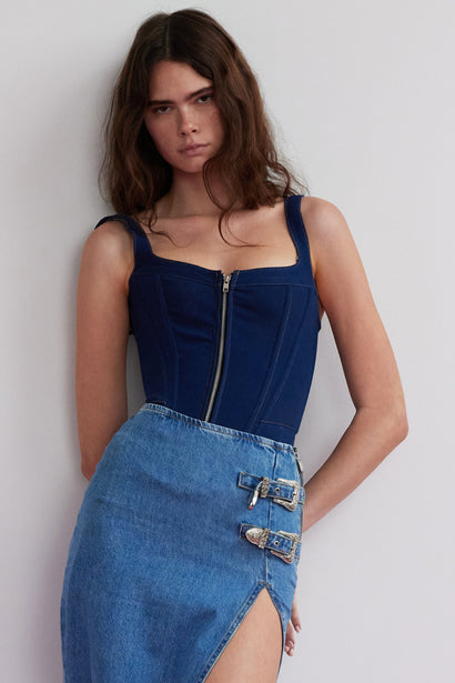 CHEVY DENIM BUSTIER