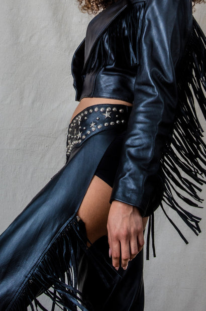 LEATHER PARIS TEXAS CHAPS PANTS